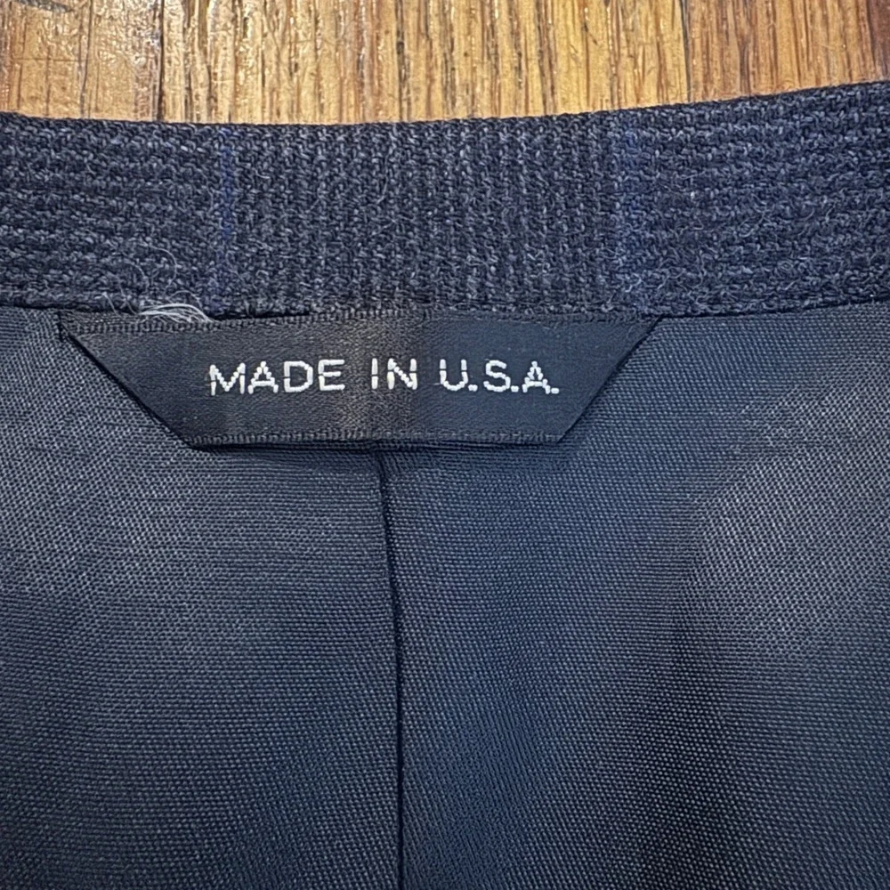 Polo University Club Ralph Lauren Men's 42R Blazer Navy Blue Wool Windowpane